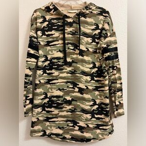 Bobbie Brooks Camo Hoodie Tunic